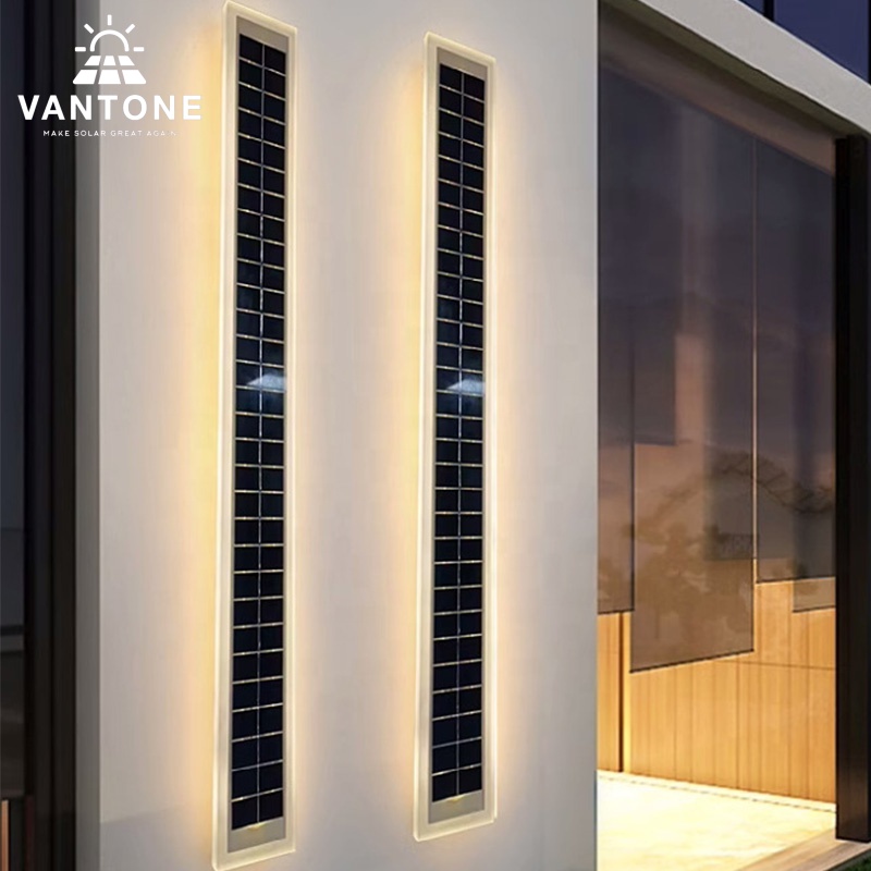 OD-007 Solar Panel Linear Outdoor Wall Light