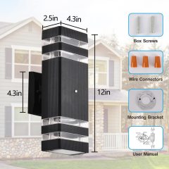 OD-003 Dusk-to-Dawn Sensor Up and Down Wall Light