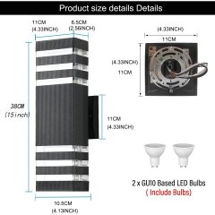 OD-002 GU10 E27 Up and Down Outdoor Wall Light