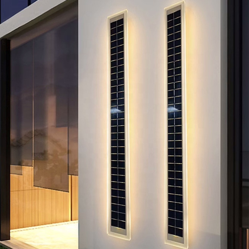 OD-007 Solar Panel Linear Outdoor Wall Light