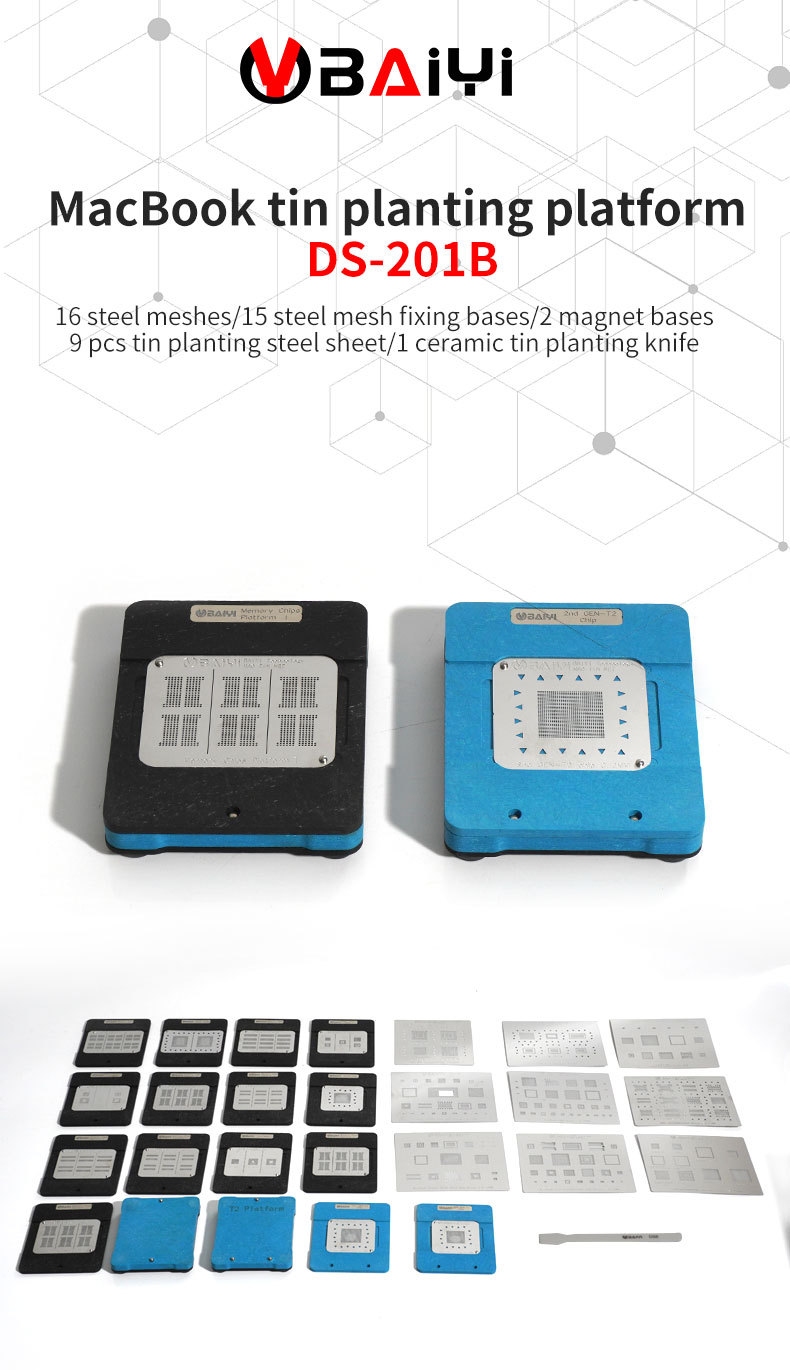 DS-201B Macbook Ball Planting Platform for PMU SMC T1 T2 RAM NAND WIFI Power BGA Chips