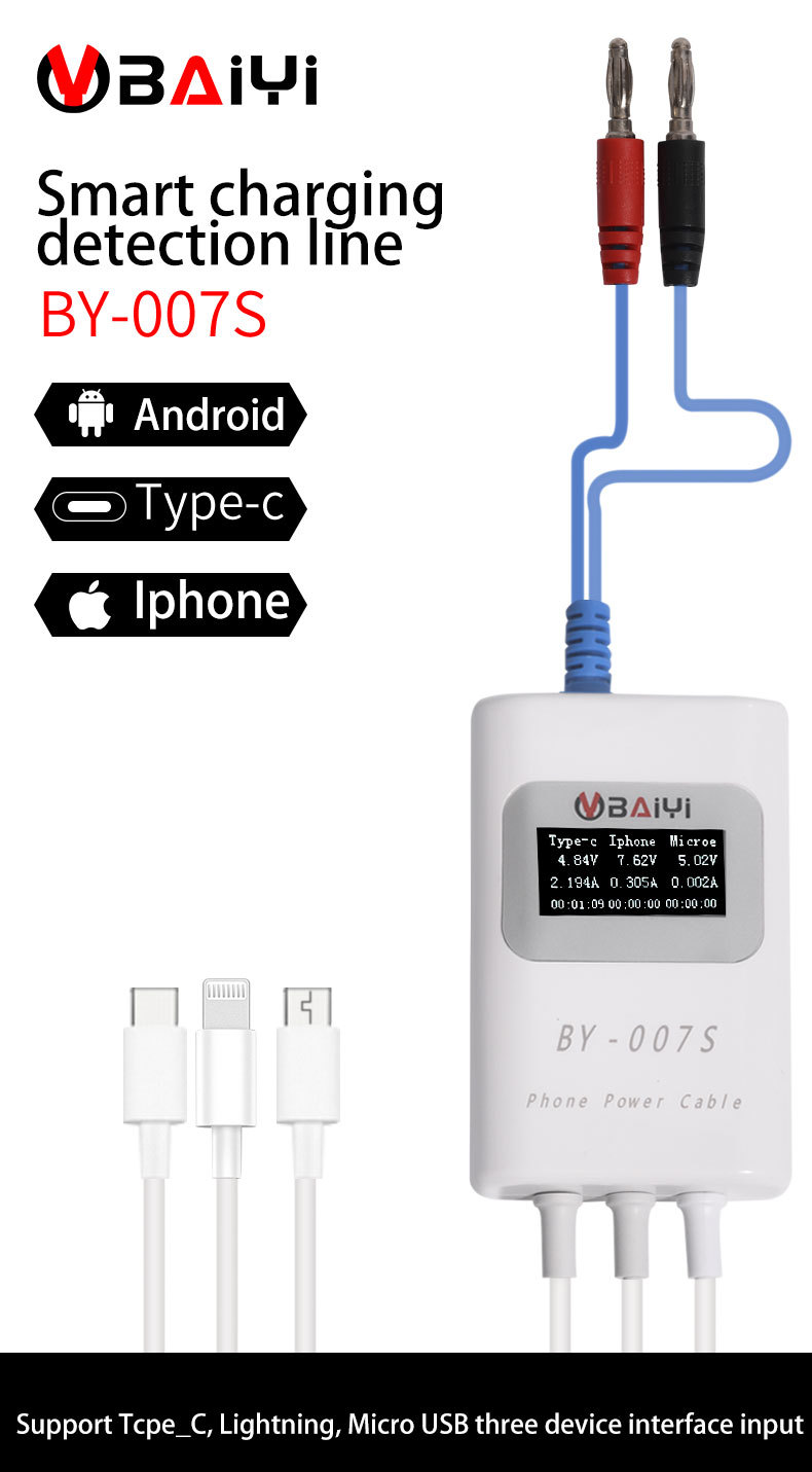 BY-007S Mult-Function Smart Mobile Phone Charging Detection Line