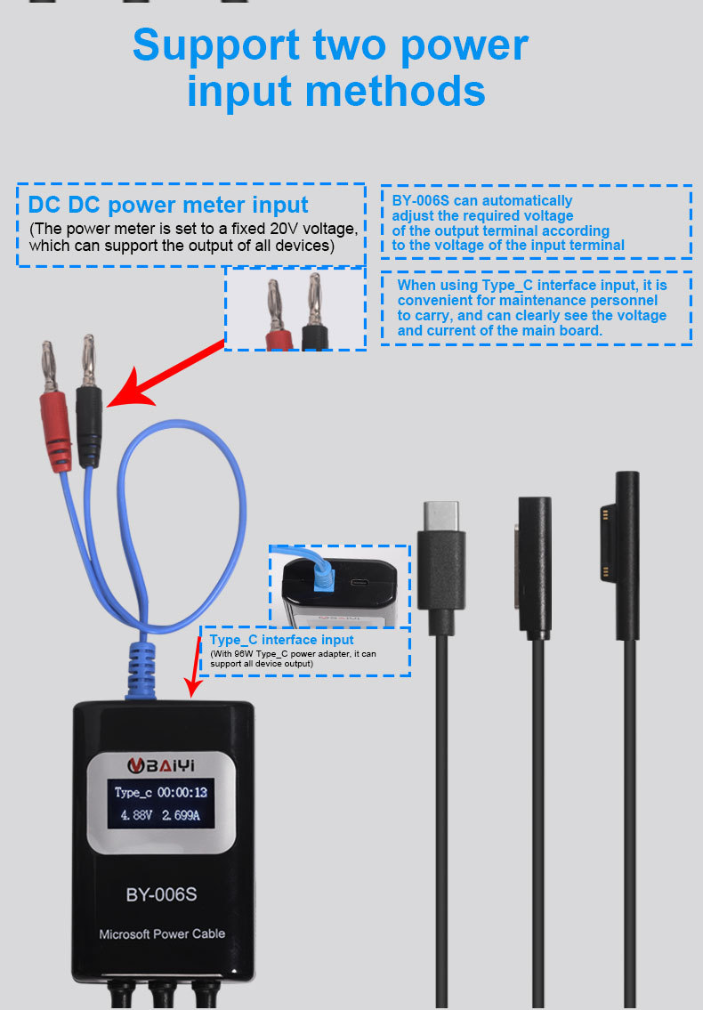 BY-006S Mult-Function Microsoft Power Cable