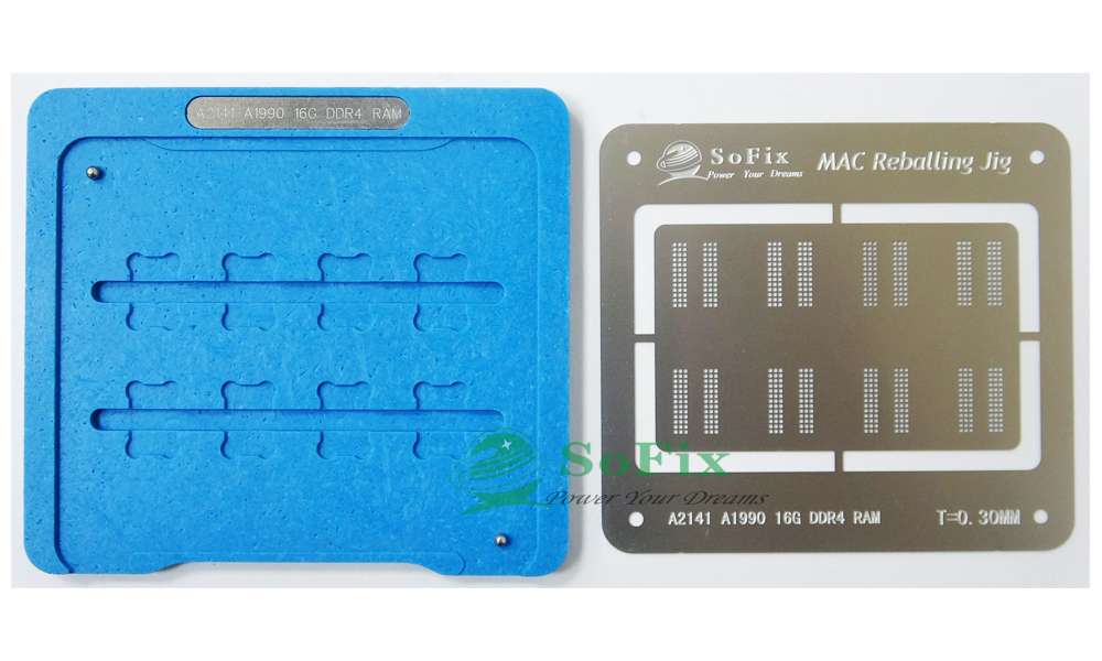 2010-2020 RAM Reballing Jig with Stencil ,Memory BGA Reballing Kit