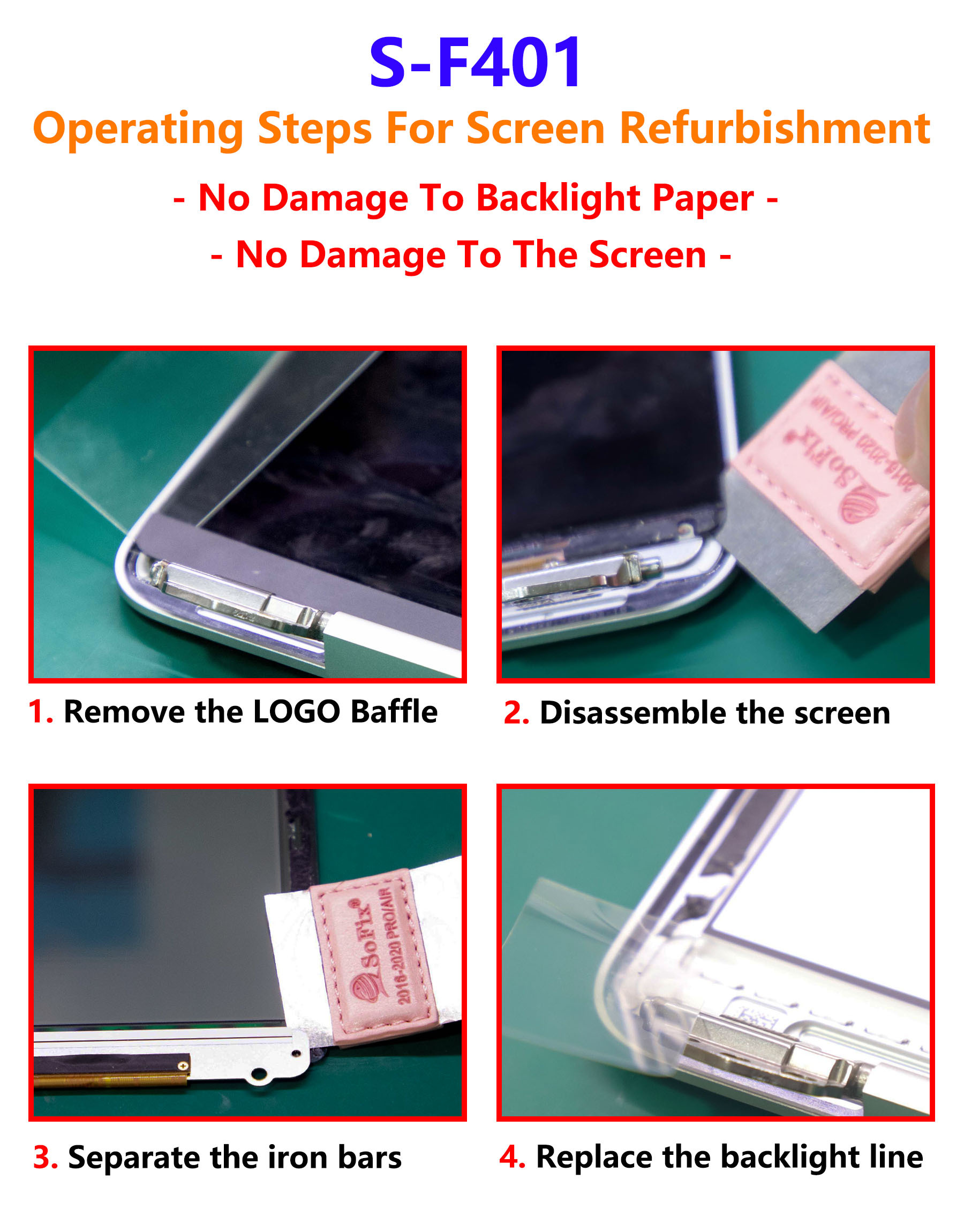 Screen Refurbishment Assistant S-F401