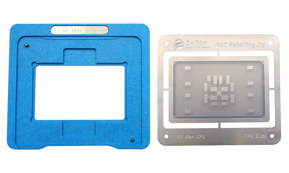 Inter/M1 CPU Reballing Jig with Stencil ,2013-2021 CPU BGA Reballing Kit