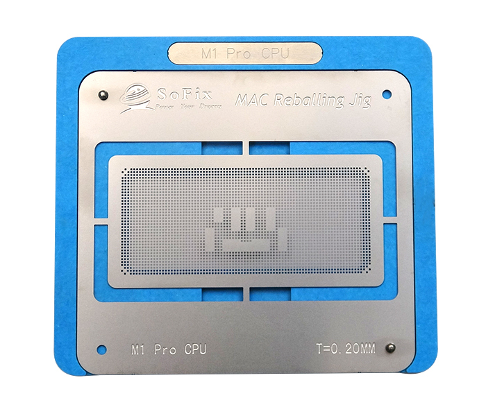 Inter/M1 CPU Reballing Jig with Stencil ,2013-2021 CPU BGA Reballing Kit