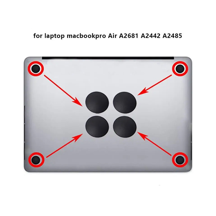 Replacement Bottom case Rubber Feet 4pcs for MacBook Pro M1 M2 A2442 A2779 A2485 A2780 A2681 A2941 2021-2023 Year