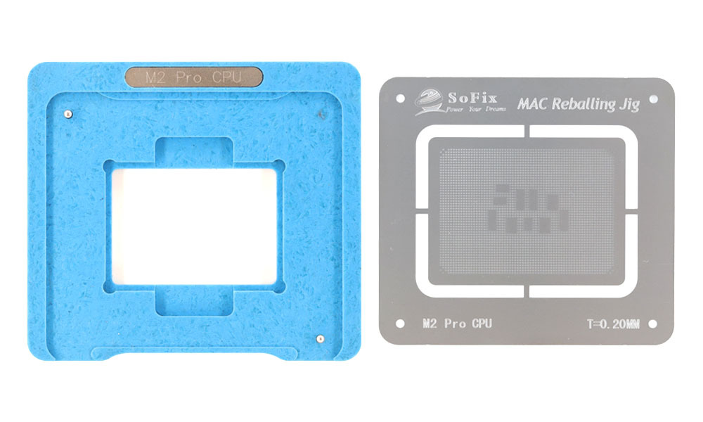 Inter / M1 / M2 / M3 / M4 CPU Reballing Jig with Stencil ,2013-2024 CPU BGA Reballing Kit