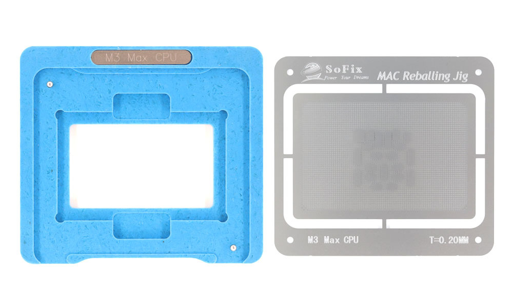Inter / M1 / M2 / M3 / M4 CPU Reballing Jig with Stencil ,2013-2024 CPU BGA Reballing Kit