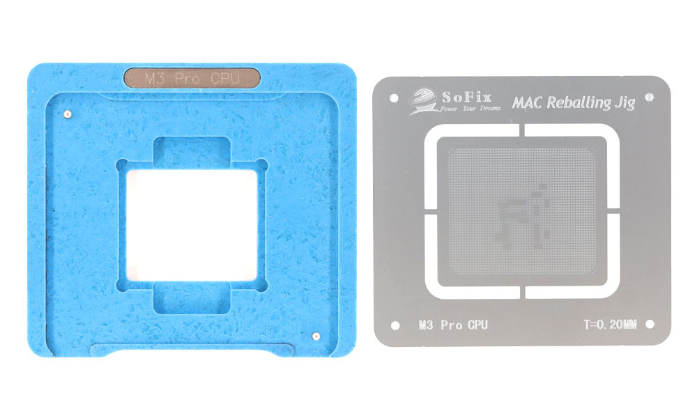 Inter / M1 / M2 / M3 / M4 CPU Reballing Jig with Stencil ,2013-2024 CPU BGA Reballing Kit