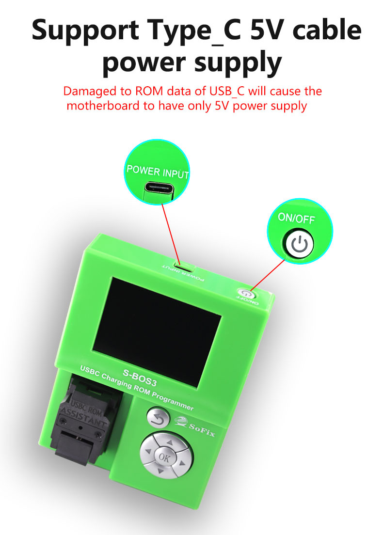 S-BOS3 USB_C Charging CD chip ROM Programmer
