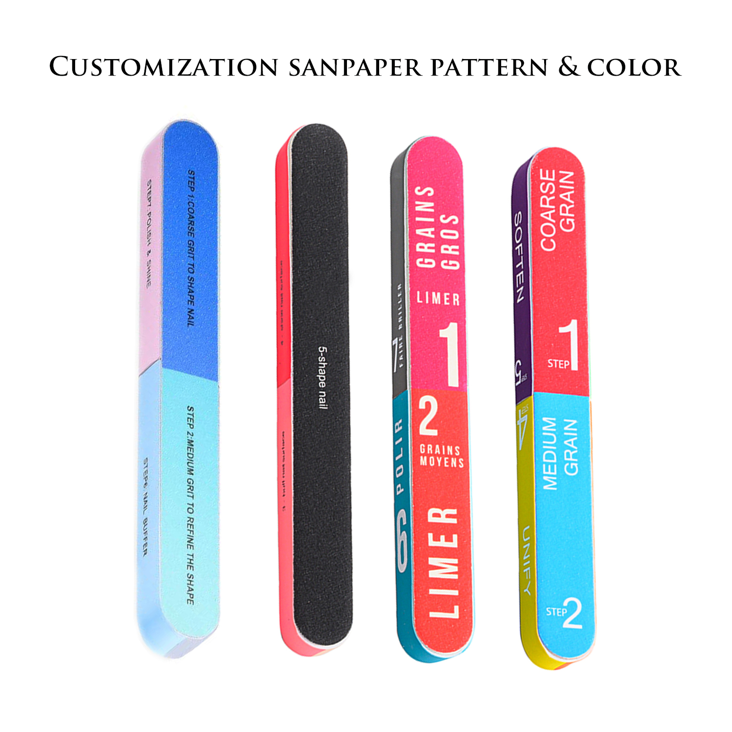 customization sanpaper pattern nail files