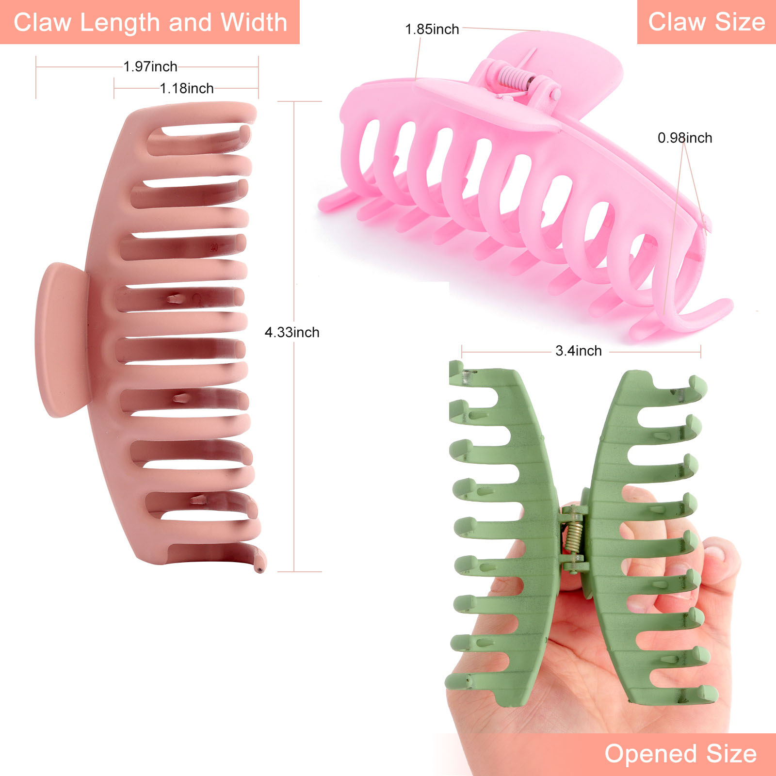 hair claw clips for thick hair