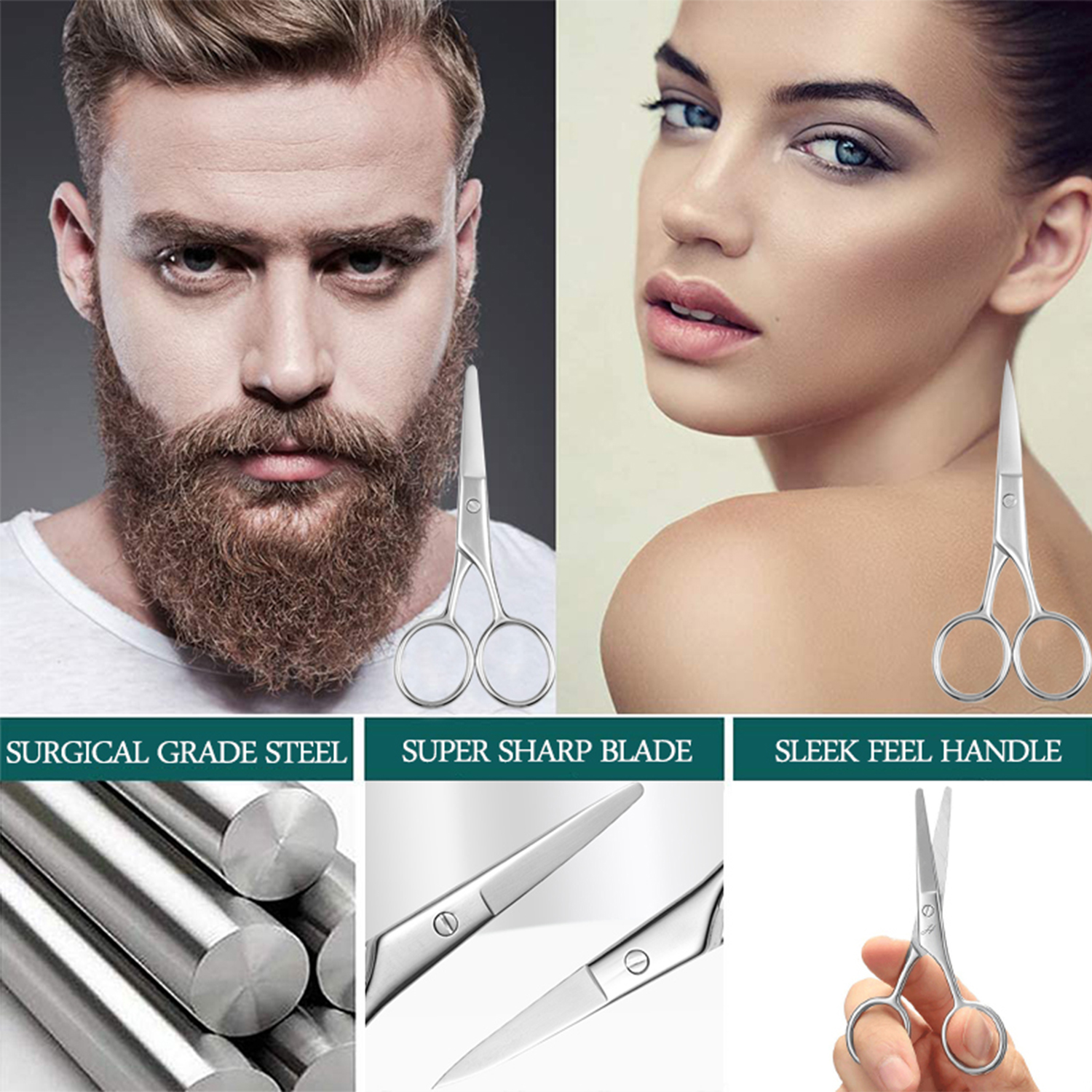 salon supply facial scissors for men