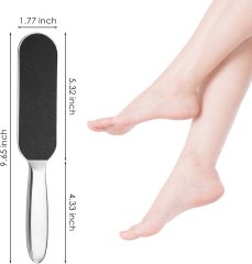 Stainless Steel Foot File with Replacement Pads, Remove Callus & Dead Skin