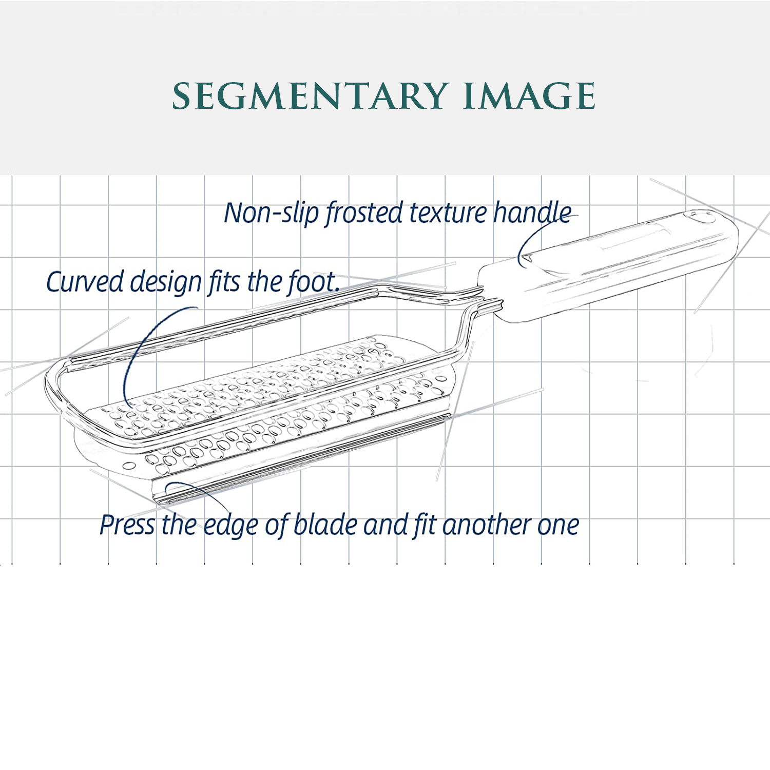 Professional Stainless Steel Foot Foot File with 1 pcs Smaller Holes Replacement Blade