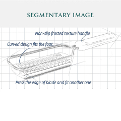 Professional Stainless Steel Foot Foot File with 1 pcs Smaller Holes Replacement Blade