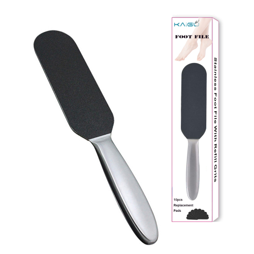 Stainless Steel Foot File with Replacement Pads, Remove Callus &amp; Dead Skin