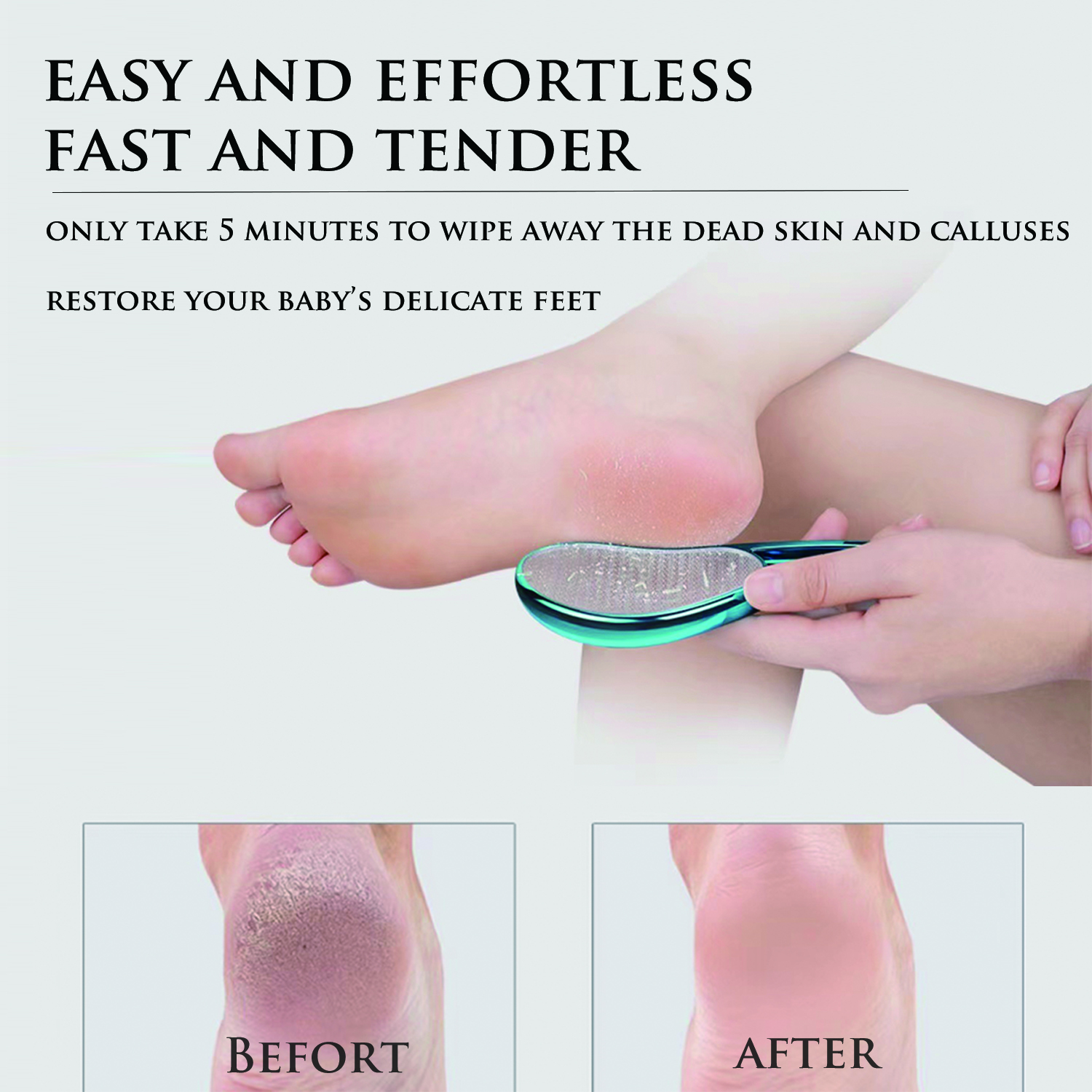 Foot Scrubber Callus Remover for Feet Curved Nano Glass Original Design Innovative Professional Foot Rasp Pedicure Tools