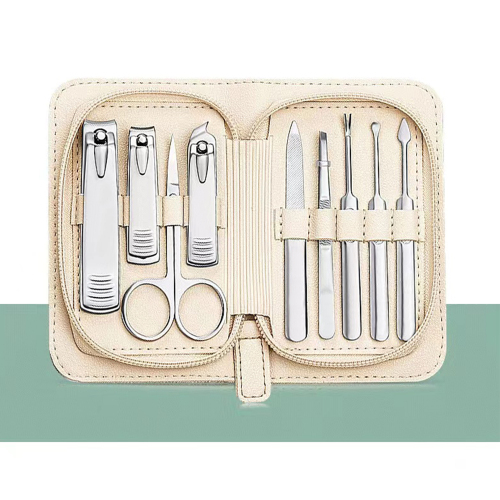 9 Pieces Stainless Steel Manicure Kit Nail Clippers Pedicure Kit , Professional Grooming Kits, Nail Care Tools with Luxurious Travel Case