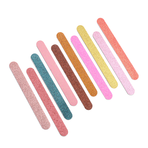 Glitter Nail File Colorful Nail Boards Nail Buffer Double Sided Emery Boards Fingernails Toenails Manicure Files Manicure Care Pedicure Tools for Women Girls