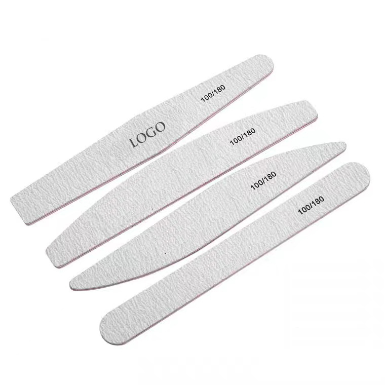 5 Kinds of Shapes Professional Wooden Two Sided for Natural Nails, Washable Durable Dustless Emery Board Nail Files for Nail Art DIY or Nail Manicure Salon