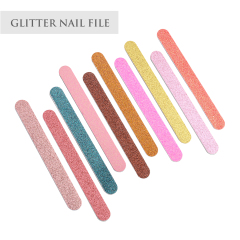 Glitter + Emery Board Nail File Set Colorful Nail Boards Double Sided Emery Boards Fingernails Toenails Manicure Files Manicure Care Pedicure Tools for Women Girls