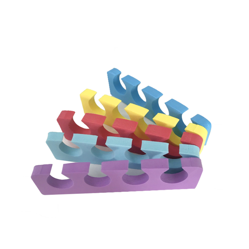 Soft Pedicure Nail Beauty Tools EVA Foam Toe Separators With 5 Toes For Nail Polish