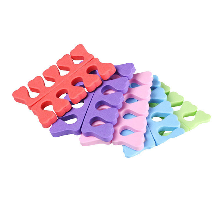 Soft Pedicure Nail Beauty Tools EVA Foam Toe Separators With 5 Toes For Nail Polish