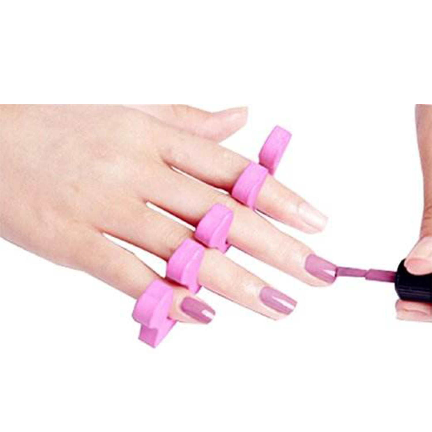 Soft Pedicure Nail Beauty Tools EVA Foam Toe Separators With 5 Toes For Nail Polish