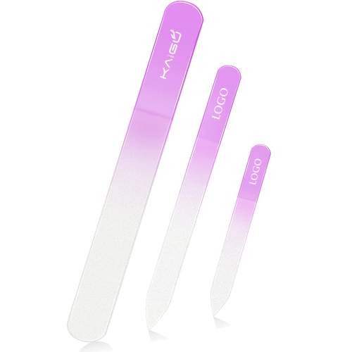 3 kinds of Glass Nail File, Fingernail Files for Natural Nail Double Sided Corrosion Glass Filer Professional Manicure Nail Tool