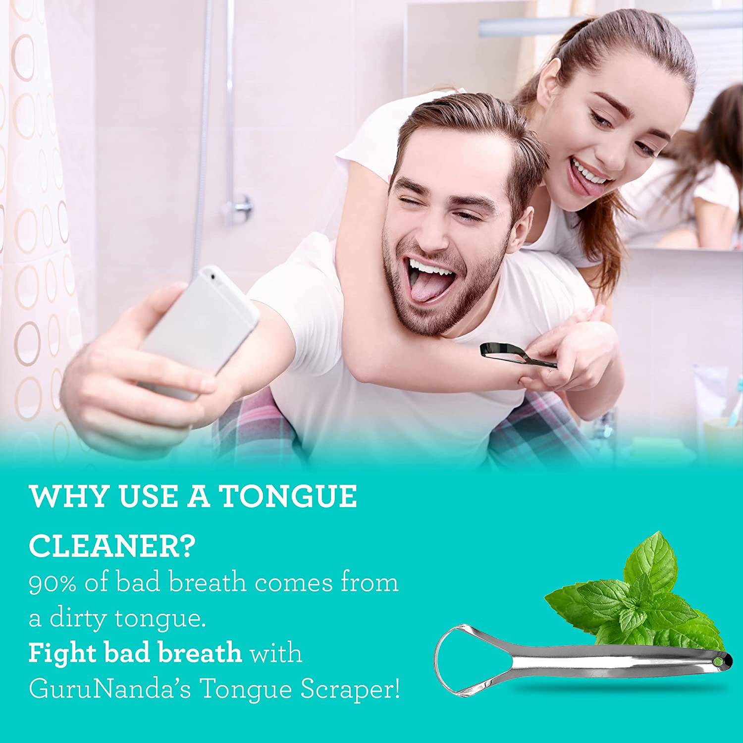Oral Hygiene Tongue Scraper Stainless Steel Tongue Cleaner for Both Adults and Kids