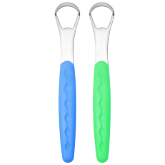 High quality Metal Tongue Brushes Set Tongue Cleaners oral tool