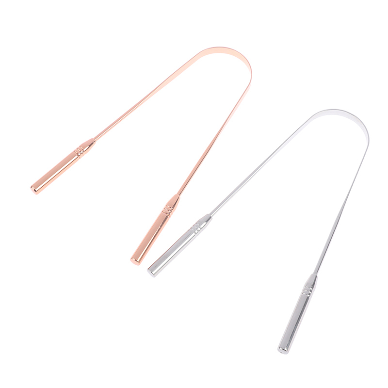 Tongue Scraper Reduce Bad Breath Maintains Oral Care 100% BPA Free Metal Tongue Cleaner for Adults and Kids