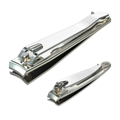 2PK Nail Clipper Set Finger Nail Toe Nail Clip for Adults Men Women with Swing Out Nail Cleaner