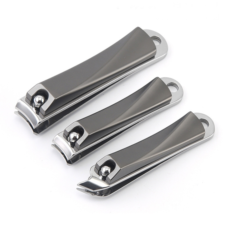Nail Clippers Set with Build-in Nail File, Durable Sharp Fingernail Clipper and Toenail Clipper, Matte Gray