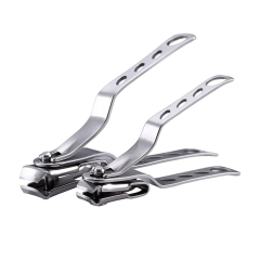 Nail Clippers with 360-Degree Rotating Head - Stainless Steel Fingernails and Toenails Cutter Lagre and Small Sizes (Silver)