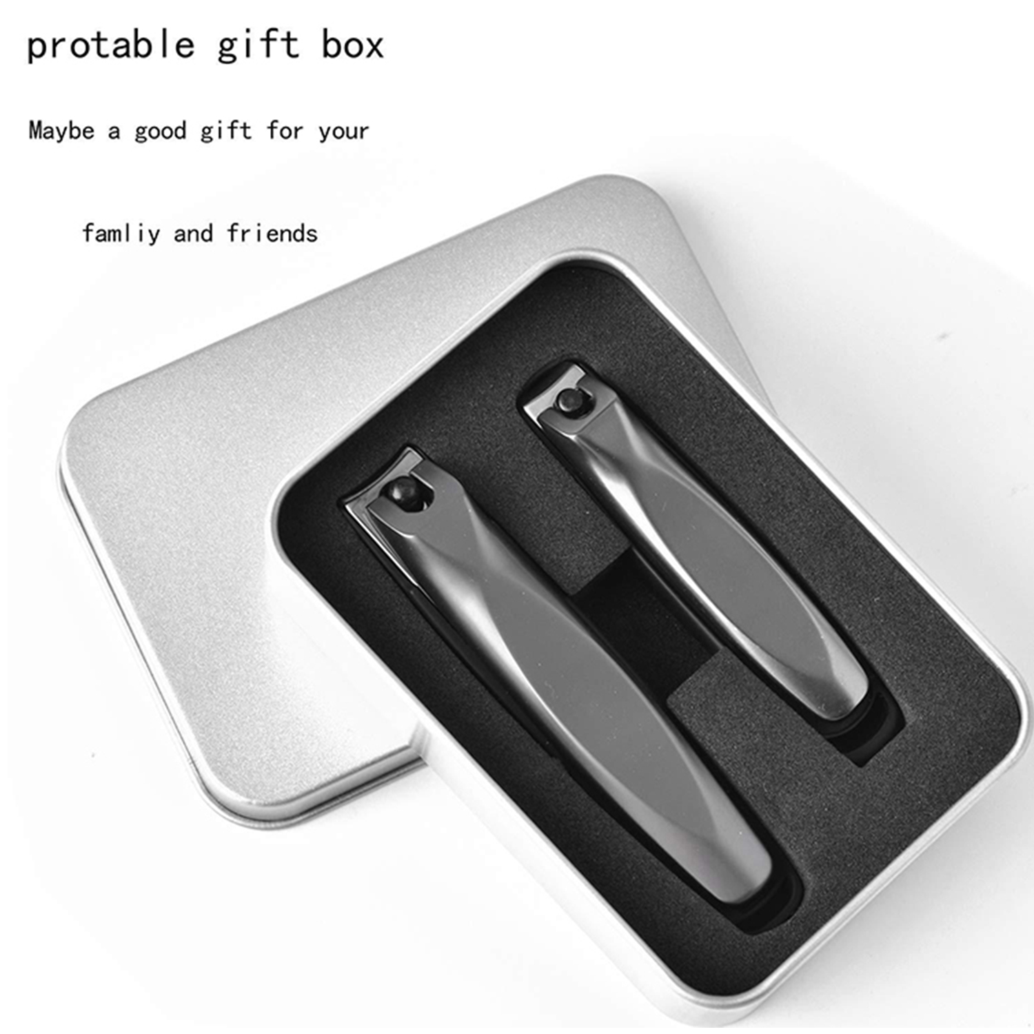 Ultra Sharp Stainless Steel Fingernail & Toenail Cutters with Nail File for Splash Protection, Suitable As a Father's Day Gift