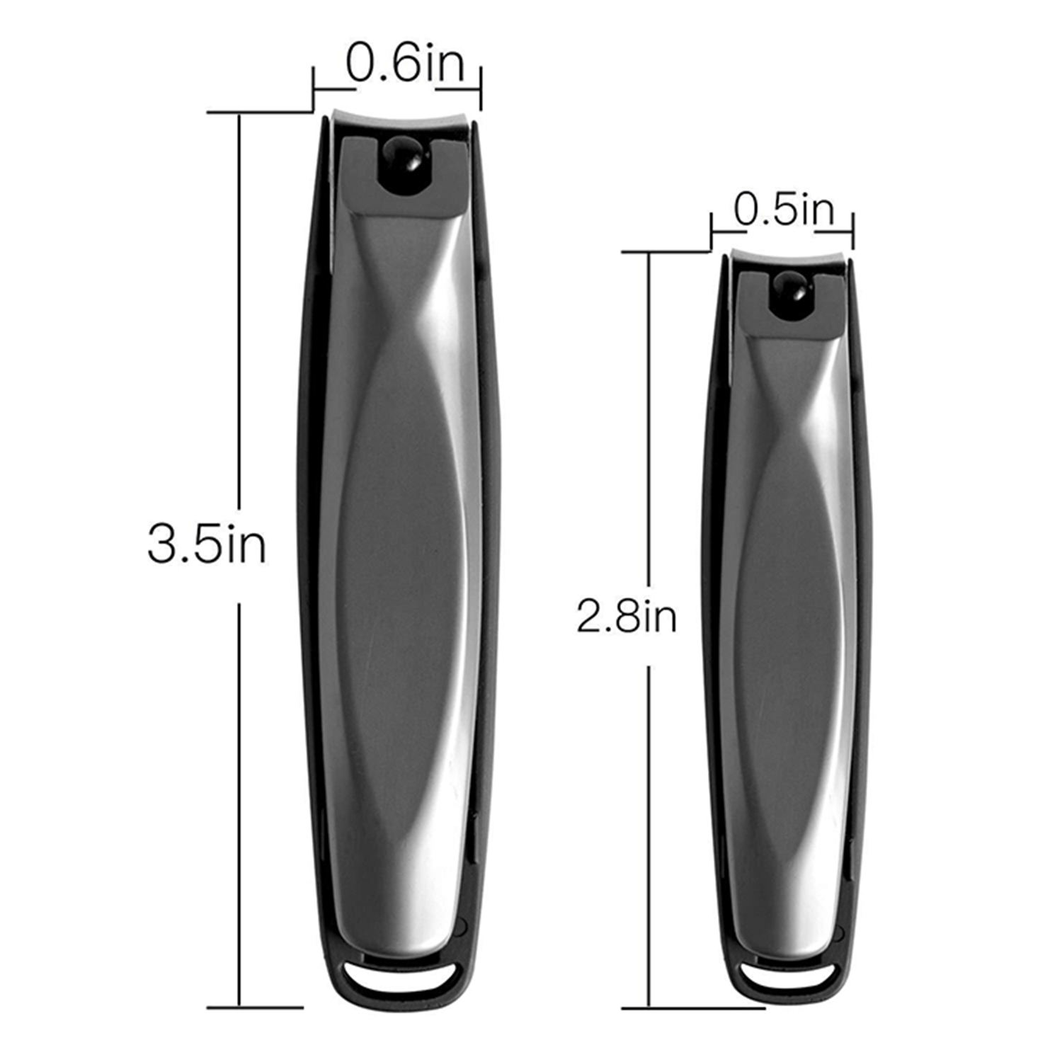Ultra Sharp Stainless Steel Fingernail & Toenail Cutters with Nail File for Splash Protection, Suitable As a Father's Day Gift