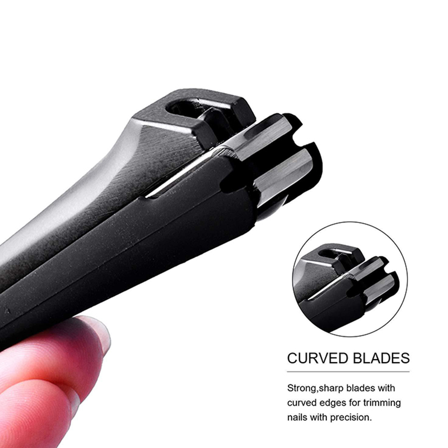 Ultra Sharp Stainless Steel Fingernail & Toenail Cutters with Nail File for Splash Protection, Suitable As a Father's Day Gift