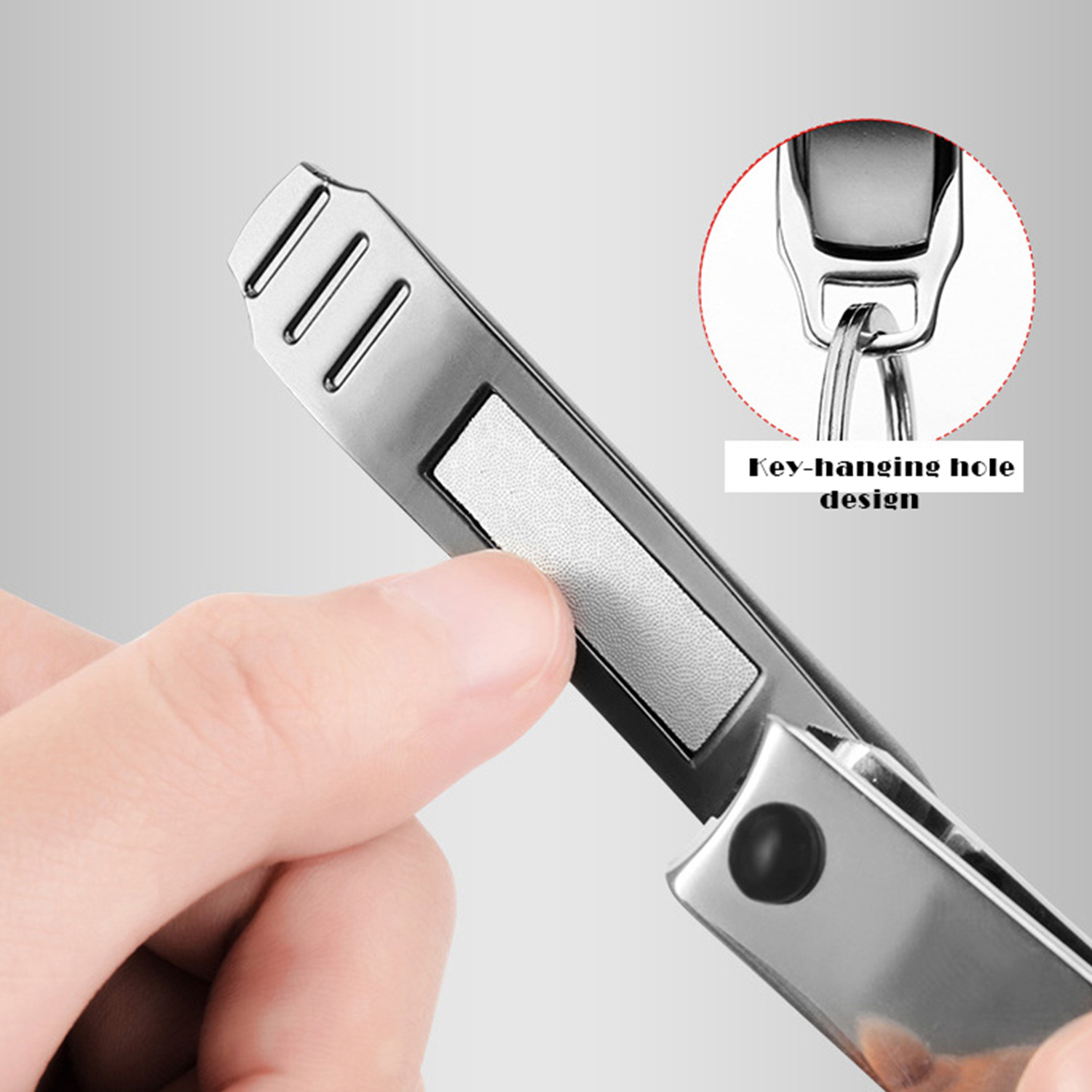 Ultra Sharp Stainless Steel Fingernail & Toenail Cutters with Nail File for Splash Protection, Suitable As a Father's Day Gift