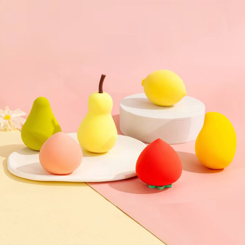 Premium Latex Free Fruit Beauty Sponge Power Puff Set Private Label Makeup Sponge Shape Beauty Fruit Blende