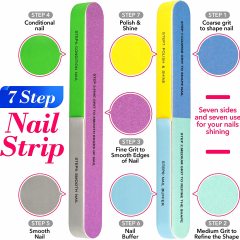 7 Way Nail File and Buffers Emery Boards, Manicure Tools