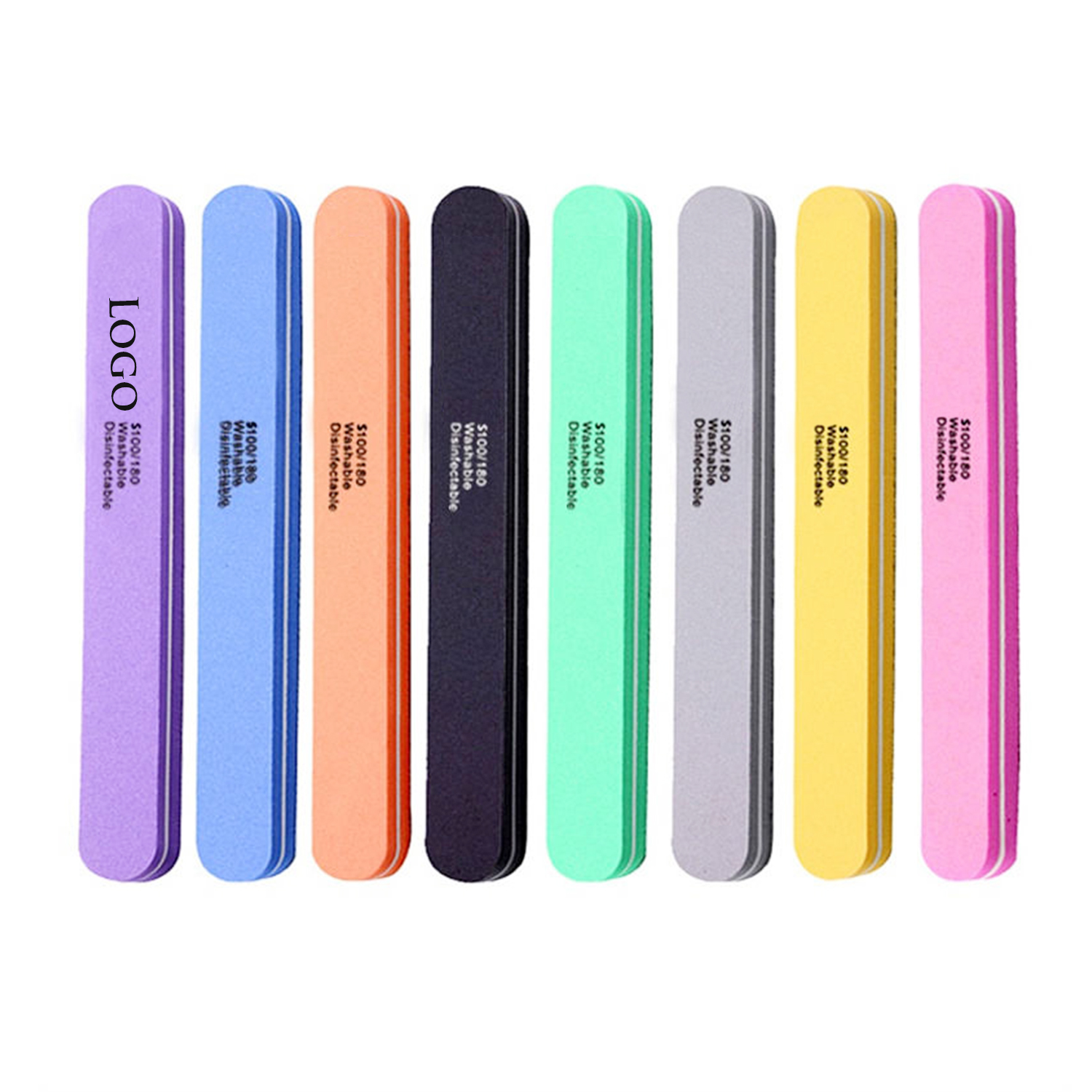 Nail File 100/180 Double-Side Grinding Washable Sponge Beauty Nail File