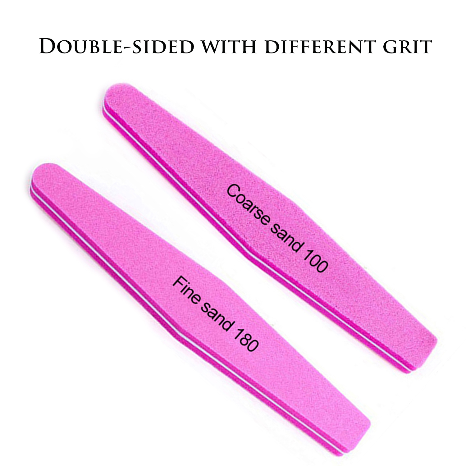 Nail File 100/180 Double-Side Grinding Washable Sponge Beauty Nail File