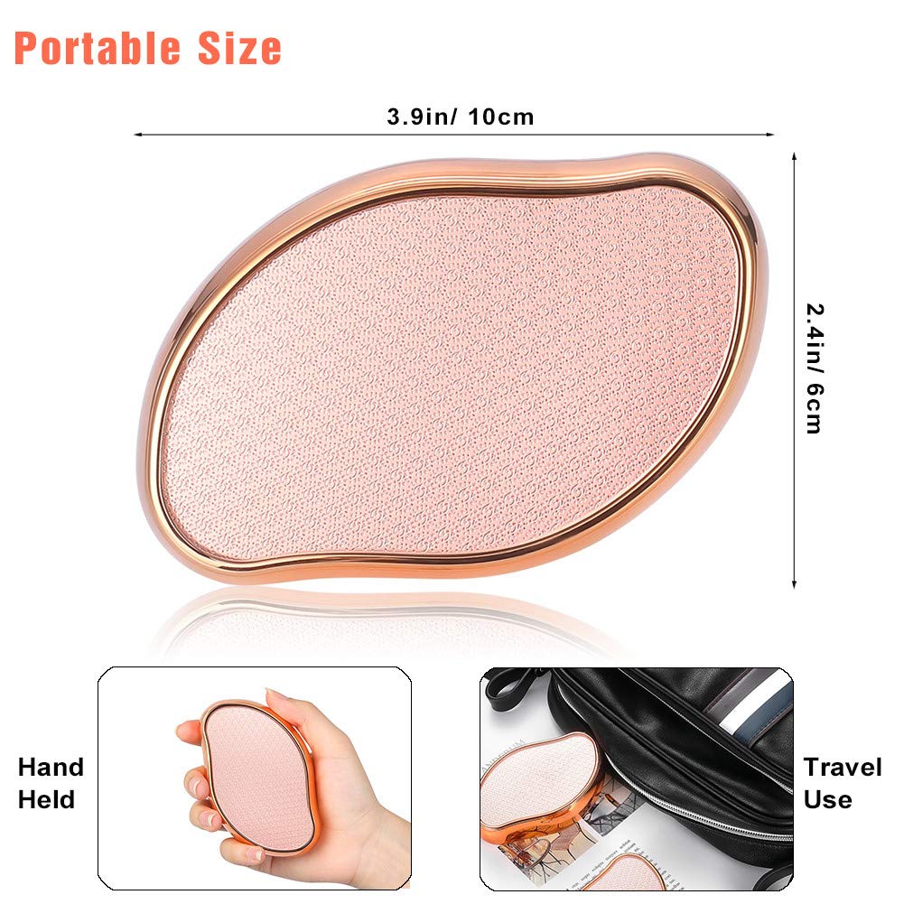 Glass Foot File Callus Remover, Crystal Pedicure Foot Scrubber for Travel Use, Portable Handheld Sized Foot Scraper for Cracked Heel