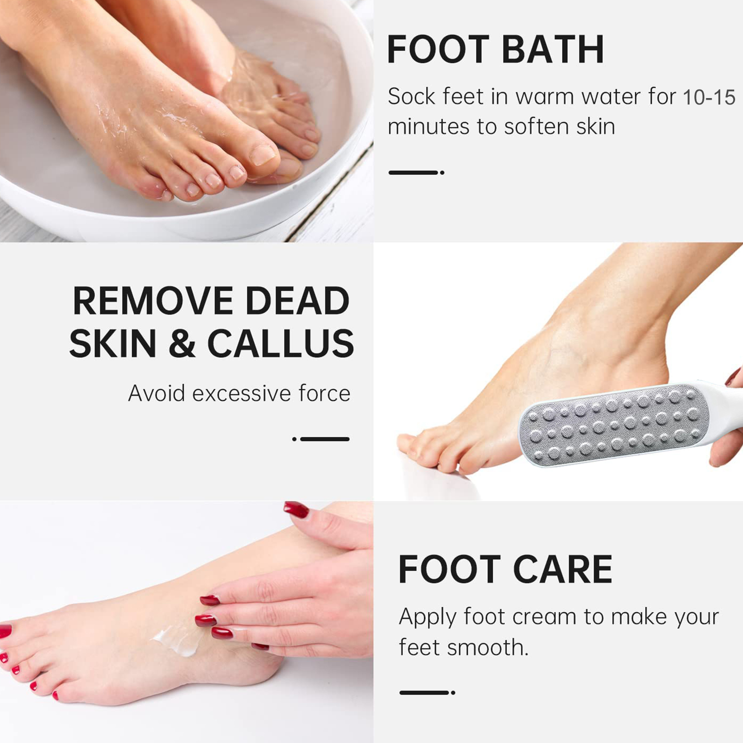 Foot File Callus Remover for Dead Skin, Double Side Metal Foot File Stainless Steel Pedicure Foot Rasp Foot Scraper to Remove Hard Skin Cracked Heel