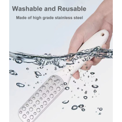 Foot File Callus Remover for Dead Skin, Double Side Metal Foot File Stainless Steel Pedicure Foot Rasp Foot Scraper to Remove Hard Skin Cracked Heel