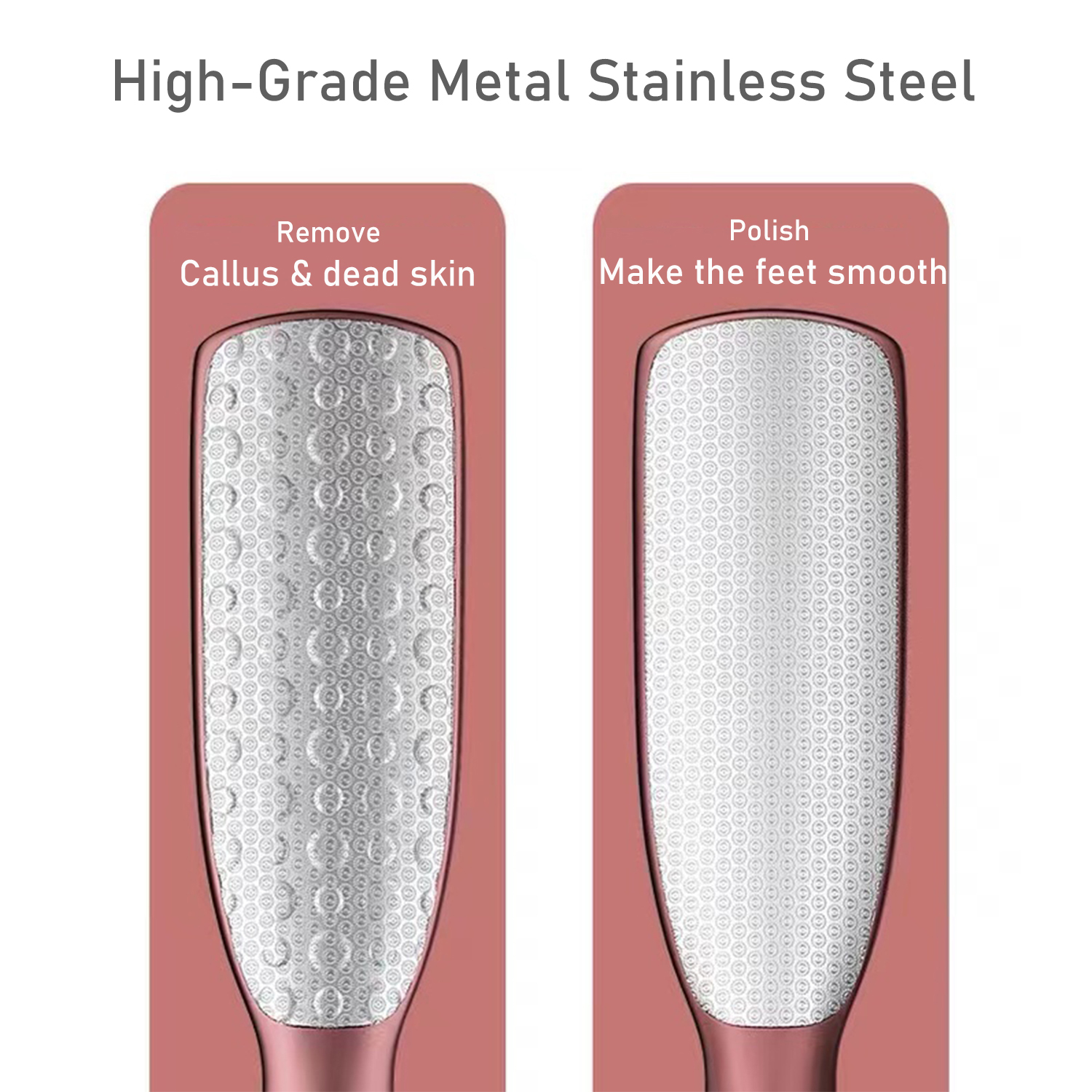 Dual Sided Pedicure Foot File Hard Dead Skin Scraper Steel Cuticle Trimmers Foot Care Callus Remover